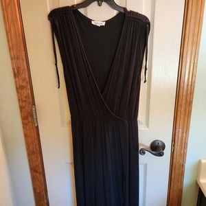 Rolla Coster black beach cover swim accessory sz medium maxi split dress